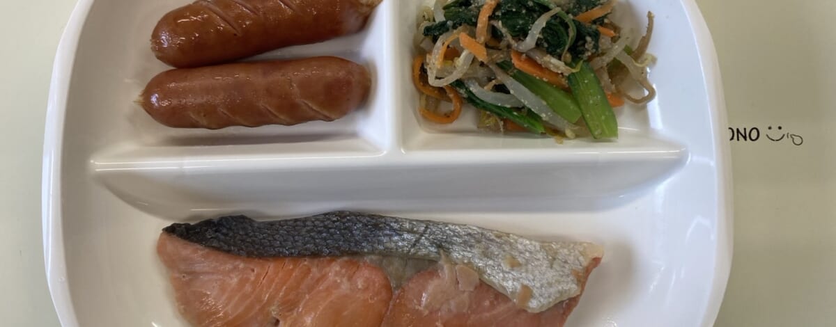 【親和の学生寮】今日の朝ごはん☆焼魚と三色ナムル