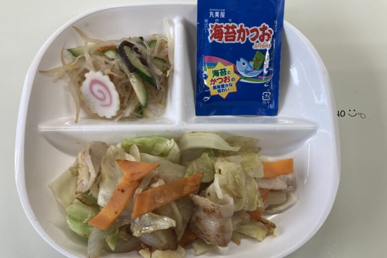 【親和の学生寮】今日の朝ごはん☆肉野菜炒め