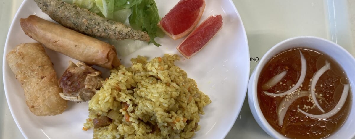 【親和の学生寮】今日の晩ごはん☆カレーピラフ