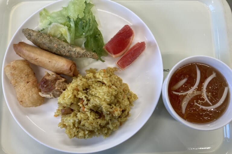 【親和の学生寮】今日の晩ごはん☆カレーピラフ