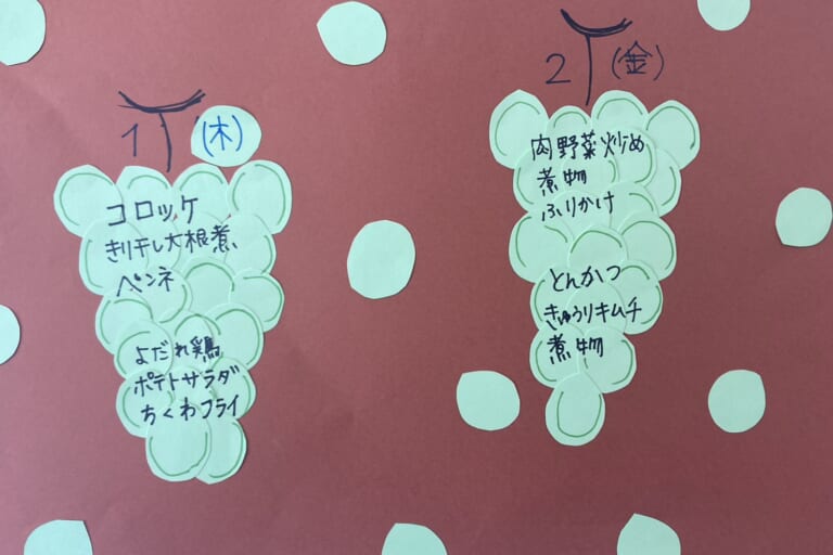 【親和の学生寮】今週のメニュー表（10/1～10/2）