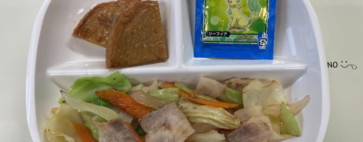 【親和の学生寮】今日の朝ごはん☆肉野菜炒め