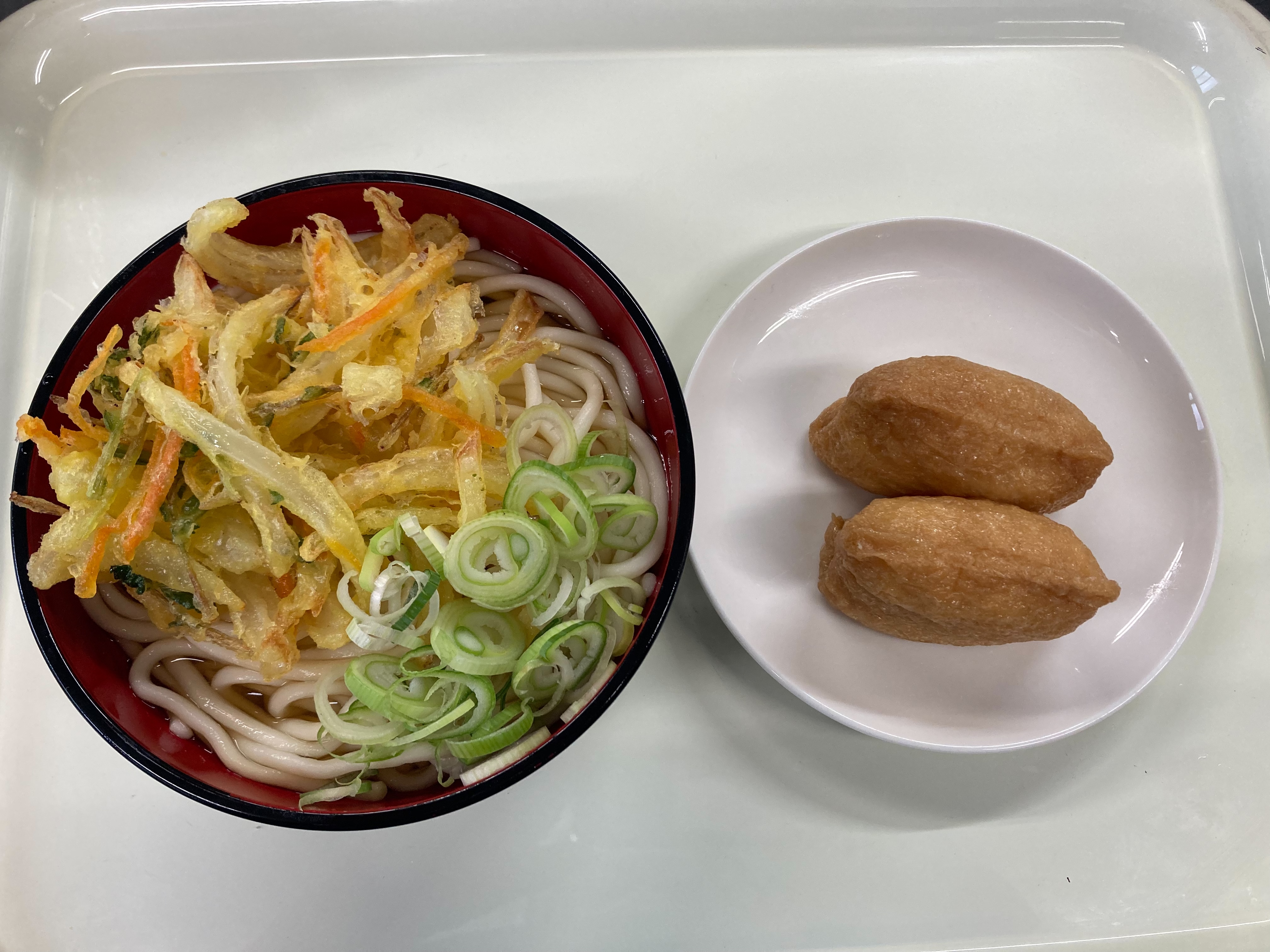 【親和の学生寮】今日の晩ごはん☆かきあげうどん